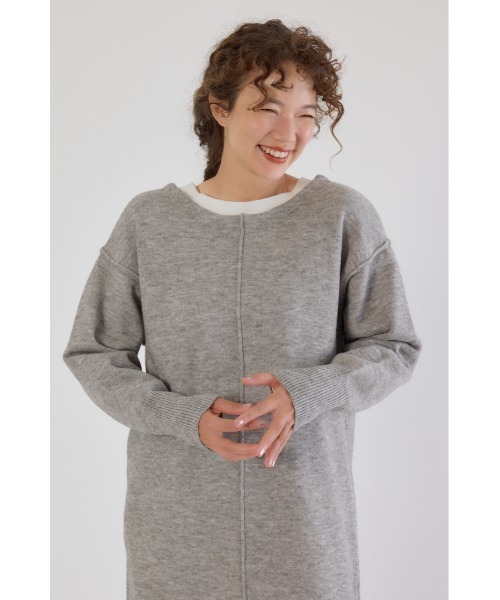 RODEO CROWNS WIDE BOWL（ロデオクラウンズワイドボウル）の「2WAYニットロングワンピース（ワンピース・レディース・ブラック/アイボリー/杢グレー・FREE）」の16枚目の写真