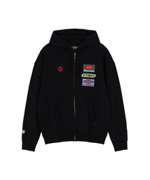 AFTERMATH（アフターマス）の「WAFFLE ZIP HOODIE (BLACK)（パーカー）」