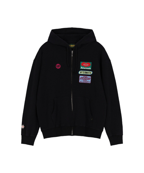 WAFFLE ZIP HOODIE (BLACK)（パーカー）｜AFTERMATH（アフターマス）の