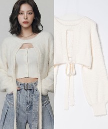 DURAS | ロングテープマルチシャギーニット(カーディガン/ボレロ)