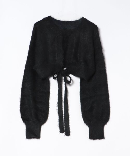 DURAS（デュラス）の「ロングテープマルチシャギーニット（カーディガン/ボレロ・レディース・ホワイト/ピンク/ブラック・FREE）」の21枚目の写真