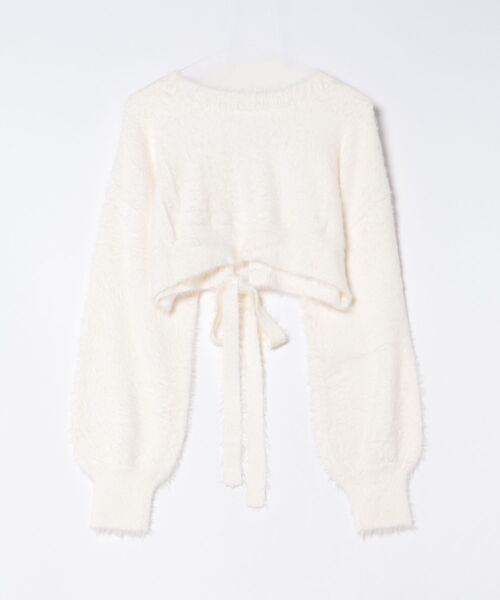 DURAS（デュラス）の「ロングテープマルチシャギーニット（カーディガン/ボレロ・レディース・ホワイト/ピンク/ブラック・FREE）」の20枚目の写真