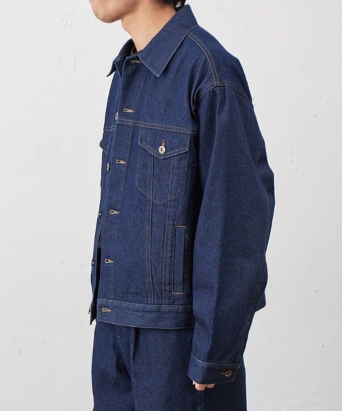 COLONY 2139(コロニートゥーワンスリーナイン)の「ナチュラルスラブデニムジャケット(デニムジャケット・メンズ・インディゴブルー/ブラック・MEDIUM/LARGE)」の12枚目の写真