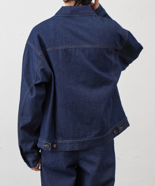 COLONY 2139(コロニートゥーワンスリーナイン)の「ナチュラルスラブデニムジャケット(デニムジャケット・メンズ・インディゴブルー/ブラック・MEDIUM/LARGE)」の13枚目の写真