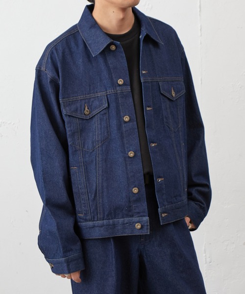COLONY 2139(コロニートゥーワンスリーナイン)の「ナチュラルスラブデニムジャケット(デニムジャケット・メンズ・インディゴブルー/ブラック・MEDIUM/LARGE)」の14枚目の写真