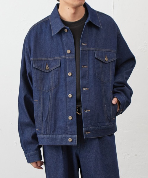 COLONY 2139(コロニートゥーワンスリーナイン)の「ナチュラルスラブデニムジャケット(デニムジャケット・メンズ・インディゴブルー/ブラック・MEDIUM/LARGE)」の11枚目の写真