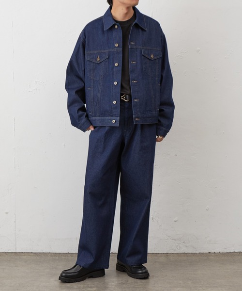 COLONY 2139(コロニートゥーワンスリーナイン)の「ナチュラルスラブデニムジャケット(デニムジャケット・メンズ・インディゴブルー/ブラック・MEDIUM/LARGE)」の15枚目の写真