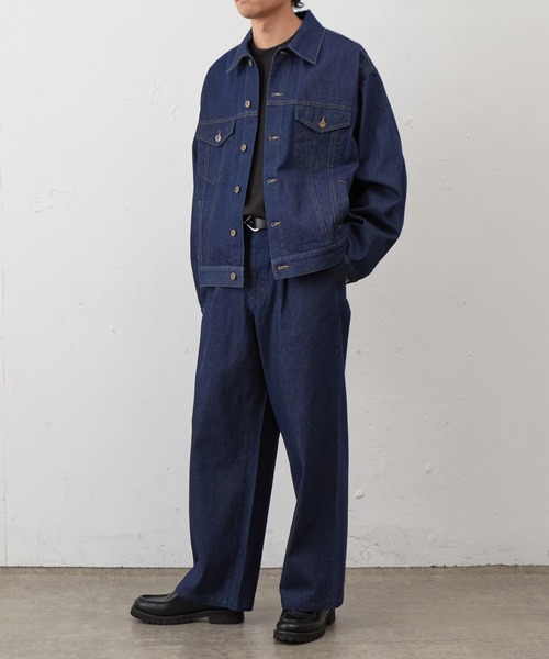 COLONY 2139(コロニートゥーワンスリーナイン)の「ナチュラルスラブデニムジャケット(デニムジャケット・メンズ・インディゴブルー/ブラック・MEDIUM/LARGE)」の16枚目の写真