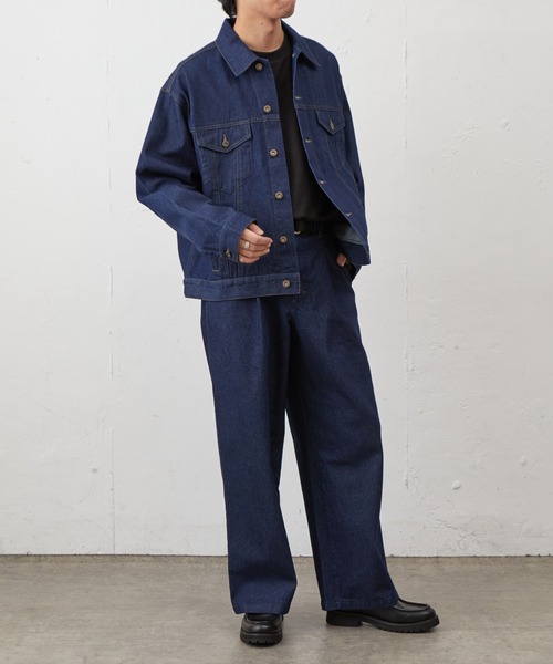 COLONY 2139(コロニートゥーワンスリーナイン)の「ナチュラルスラブデニムジャケット(デニムジャケット・メンズ・インディゴブルー/ブラック・MEDIUM/LARGE)」の18枚目の写真