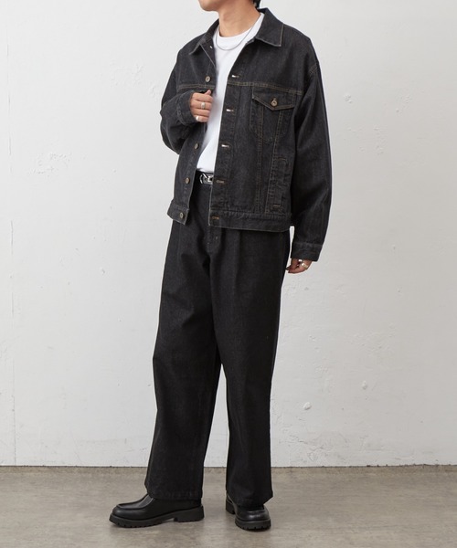 COLONY 2139(コロニートゥーワンスリーナイン)の「ナチュラルスラブデニムジャケット(デニムジャケット・メンズ・インディゴブルー/ブラック・MEDIUM/LARGE)」の8枚目の写真