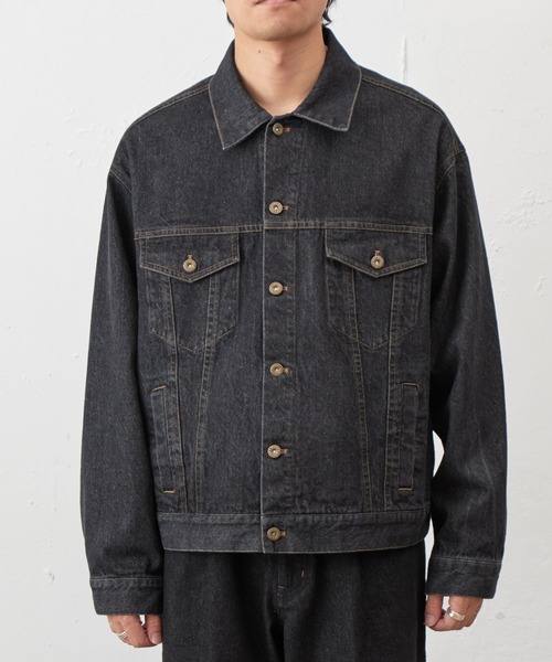COLONY 2139(コロニートゥーワンスリーナイン)の「ナチュラルスラブデニムジャケット(デニムジャケット・メンズ・インディゴブルー/ブラック・MEDIUM/LARGE)」の19枚目の写真