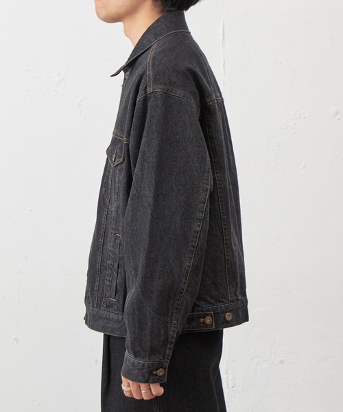 COLONY 2139(コロニートゥーワンスリーナイン)の「ナチュラルスラブデニムジャケット(デニムジャケット・メンズ・インディゴブルー/ブラック・MEDIUM/LARGE)」の20枚目の写真
