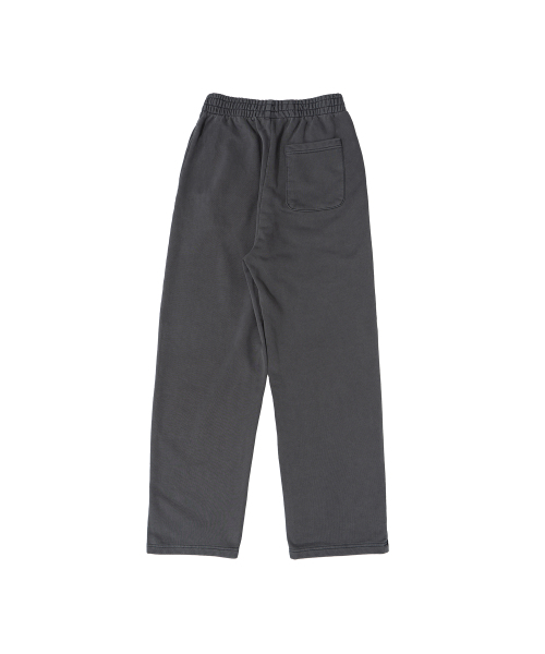 BECANVAS(ビキャンバス)の「BECANVAS PIGMENT DYDE OVERFIT STRAIGHT SEWATPANTS (CHARCOAL)(スウェットパンツ・レディース・ダークグレー・LARGE/MEDIUM/SMALL)」の2枚目の写真