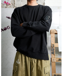 AOG PROJECT（エイオージープロジェクト）の「3 WAYS オープンクルーネック (ブラック)（スウェット）」