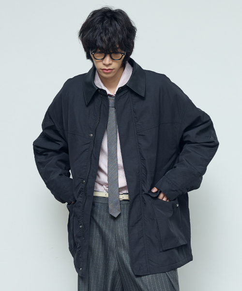 MA-1 PADDED HALF JUMPER (BLACK)