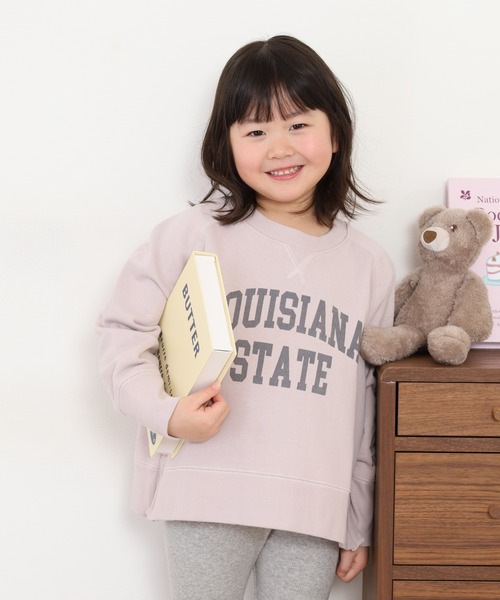 OMNES(オムネス)の「裏毛スウェットサイドスリットプルオーバー KIDS(スウェット・キッズ・ピンクベージュ/チャコール/モカ・130cm/120cm)」の1枚目の写真