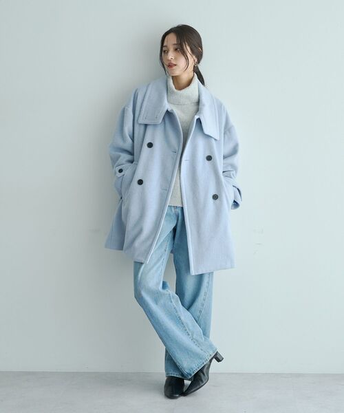 YECCA VECCA（イェッカヴェッカ）の「スリットタートルネックニット（ニット/セーター・レディース・ライトグレー/ラベンダー/サックスブルー/チャコールグレー・FREE）」の19枚目の写真