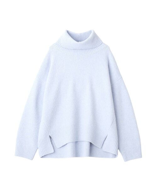 YECCA VECCA（イェッカヴェッカ）の「スリットタートルネックニット（ニット/セーター・レディース・ライトグレー/ラベンダー/サックスブルー/チャコールグレー・FREE）」の20枚目の写真