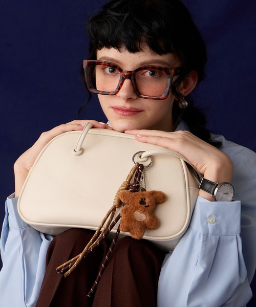 BONLECILL Marche（ボンルシールマルシェ）の「【BONLECILL Marche】ハートくまさんマスコットチャーム／ぬいぐるみキーホルダー（キーホルダー・レディース・ブラウン/ホワイト・FREE）」の5枚目の写真