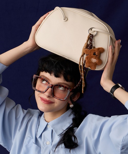 BONLECILL Marche（ボンルシールマルシェ）の「【BONLECILL Marche】ハートくまさんマスコットチャーム／ぬいぐるみキーホルダー（キーホルダー・レディース・ブラウン/ホワイト・FREE）」の7枚目の写真