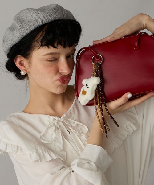 BONLECILL Marche（ボンルシールマルシェ）の「【BONLECILL Marche】ハートくまさんマスコットチャーム／ぬいぐるみキーホルダー（キーホルダー・レディース・ブラウン/ホワイト・FREE）」の9枚目の写真