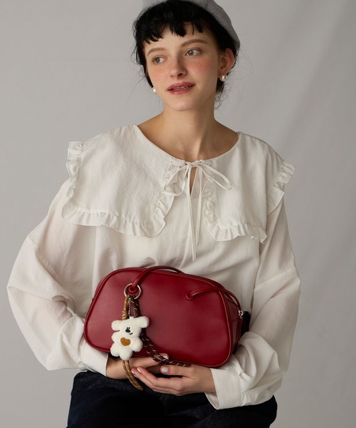 BONLECILL Marche（ボンルシールマルシェ）の「【BONLECILL Marche】ハートくまさんマスコットチャーム／ぬいぐるみキーホルダー（キーホルダー・レディース・ブラウン/ホワイト・FREE）」の11枚目の写真