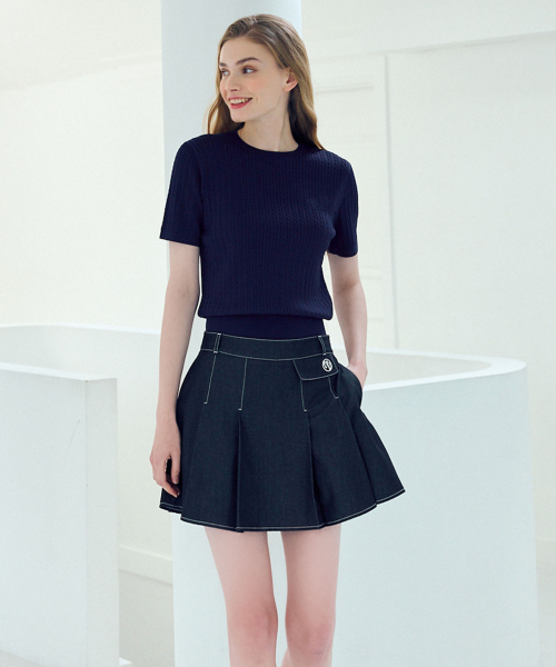 LORDLOAR(ロードロアル)の「ケーブルラウンドニット NAVY(ニット/セーター・レディース・その他・MEDIUM/LARGE)」の5枚目の写真