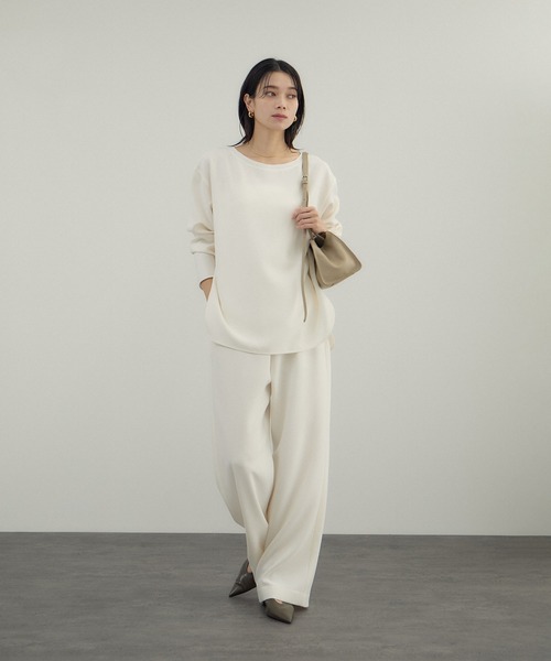 SALON adam et rope'（サロン アダム エ ロペ）の「トリアセボートリブブラウス / セットアップ対応（シャツ/ブラウス・レディース・オフホワイト/ブラック・FREE）」の11枚目の写真