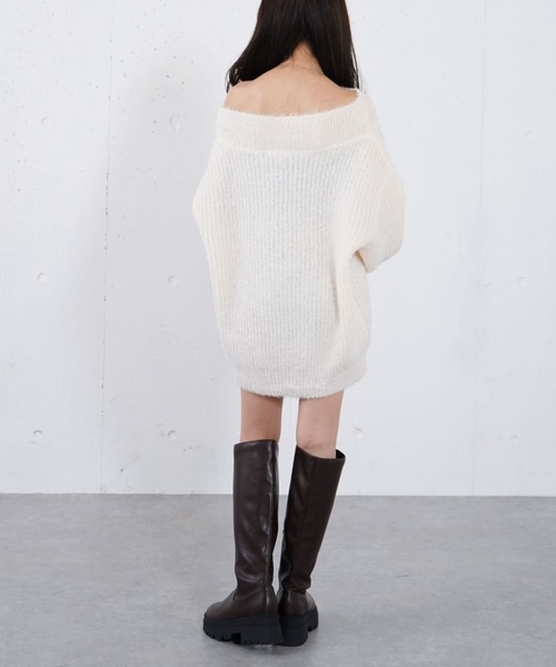 archives(アルシーヴ)の「カールフェザーオフショルニットプルオーバー(ニット/セーター・レディース・イエロー/グリーン/アイボリー・MEDIUM)」の19枚目の写真