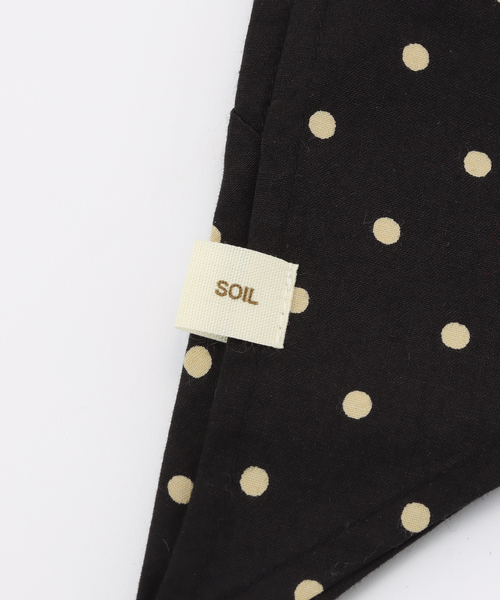 JOURNAL STANDARD LUXE（ジャーナルスタンダード　ラックス）の「【SOIL】POPLIN DOT TRIANGLE STOLE（ストール/ショール・レディース・ブラック・FREE）」の6枚目の写真