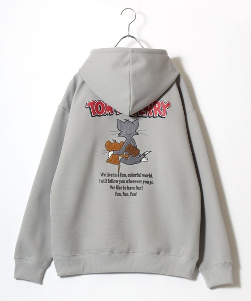 Tom&Jerry(トムアンドジェリー)の「2026SS Tom and Jerry/トムとジェリー オーバーサイズ リップルダンボールスウェット アップリケ/サガラバック刺繍 ワンポイント フルジップパーカー レディース メンズ(パーカー・レディース・グレー/アッシュグレー/ブラック/チャコール・M/LL/L)」の11枚目の写真