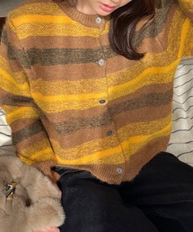 マルチボーダー ニット」に該当するレディースのカーディガン/ボレロ