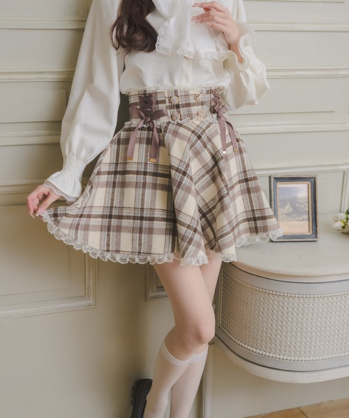 couture BY ROJITA(クチュールバイロジータ)の「チェックミニスカート(スカート・レディース・グレー/ブラック/ブラウン・FREE)」の11枚目の写真
