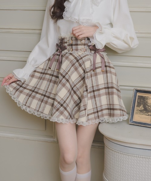 couture BY ROJITA(クチュールバイロジータ)の「チェックミニスカート(スカート・レディース・グレー/ブラック/ブラウン・FREE)」の12枚目の写真