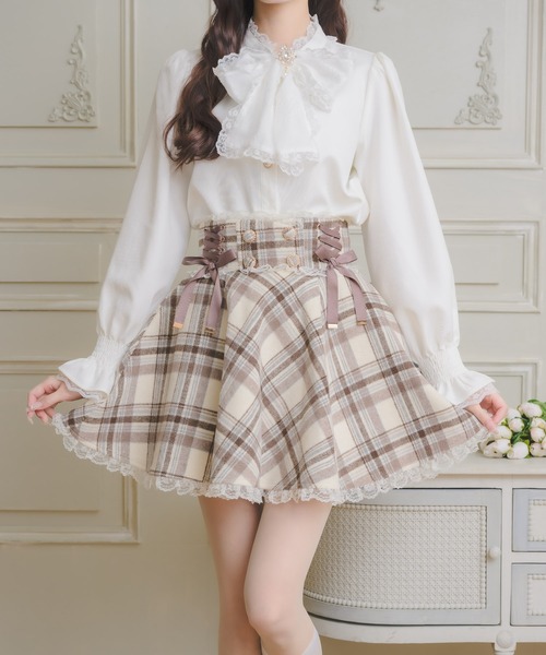 couture BY ROJITA(クチュールバイロジータ)の「チェックミニスカート(スカート・レディース・グレー/ブラック/ブラウン・FREE)」の13枚目の写真