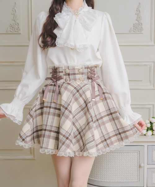 couture BY ROJITA(クチュールバイロジータ)の「チェックミニスカート(スカート・レディース・グレー/ブラック/ブラウン・FREE)」の14枚目の写真
