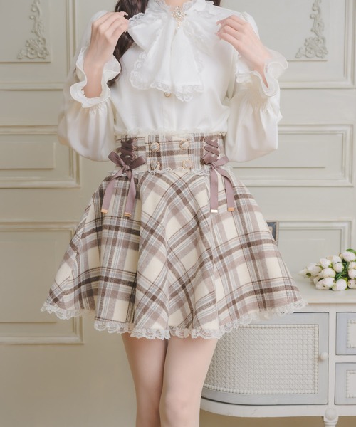 couture BY ROJITA(クチュールバイロジータ)の「チェックミニスカート(スカート・レディース・グレー/ブラック/ブラウン・FREE)」の16枚目の写真