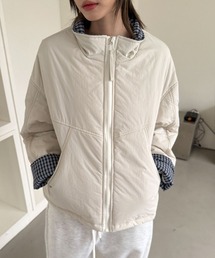 4INT.（フォイント）の「チェック 配色 ストリング ジャンパー（ブルゾン）」