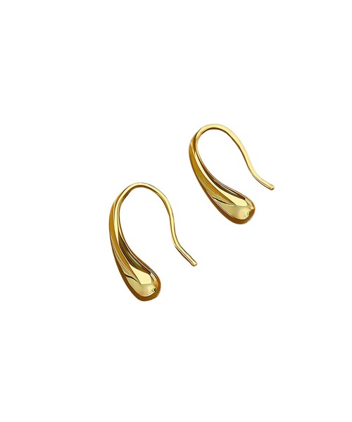 Rennet(レネット)の「【 金属アレルギー対応 】 しずくシルエット ステンレス製キャッチレスピアス(ピアス(両耳用)・レディース・ピンクゴールド/シルバー/ゴールド・SMALL/MEDIUM)」の6枚目の写真