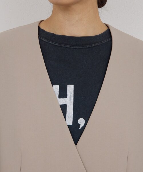 GALLARDAGALANTE（ガリャルダガランテ）の「ジャージーノーカラージャケット（その他アウター・レディース・グレイッシュベージュ/ブラック・0/1）」の21枚目の写真