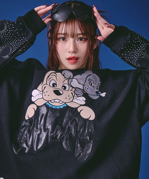 GALFY(ガルフィー)の「【GALFY/ガルフィー】ファイヤーピカピカスウェット(スウェット・メンズ・グレイッシュベージュ/ブラック/ブルーグレー・L/M/XL)」の9枚目の写真