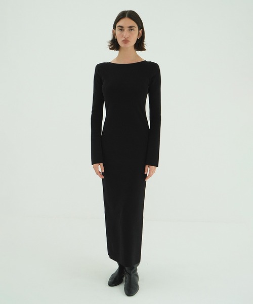 W FACE POWER SHOULDER KNIT ONEPIECE（ワンピース）｜CLANE（クラネ