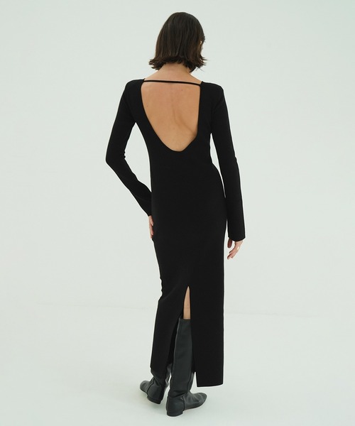 W FACE POWER SHOULDER KNIT ONEPIECE（ワンピース）｜CLANE（クラネ