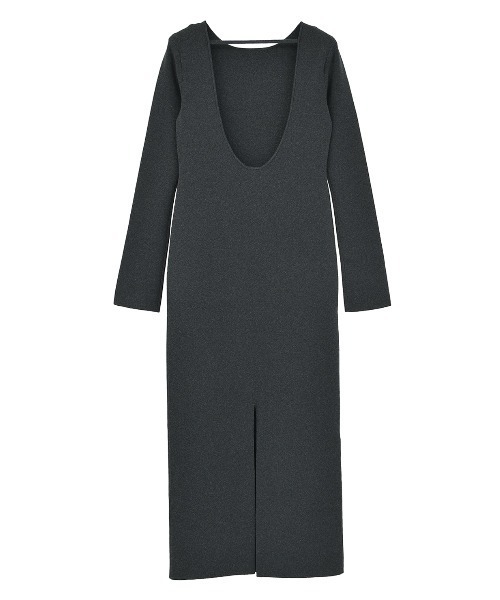 W FACE POWER SHOULDER KNIT ONEPIECE（ワンピース）｜CLANE（クラネ
