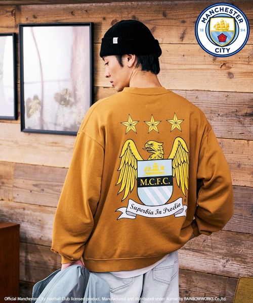 BAYFLOW(ベイフロー)の「【マンチェスター・シティFC】ロゴプリントスウェット(スウェット・メンズ・ブルー/イエロー/チャコール・LARGE/MEDIUM)」の1枚目の写真