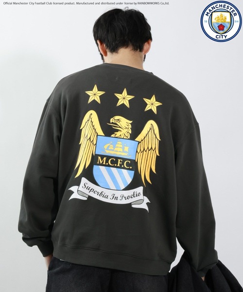 BAYFLOW(ベイフロー)の「【マンチェスター・シティFC】ロゴプリントスウェット(スウェット・メンズ・ブルー/イエロー/チャコール・LARGE/MEDIUM)」の2枚目の写真