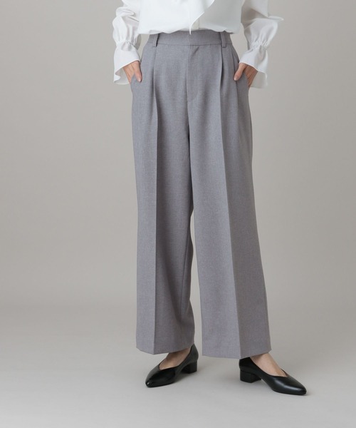 GLOBAL WORK(グローバルワーク)の「MATINEE LINE/ライトミックス/ワイドパンツ/625010(その他パンツ・レディース・モカ/ライトグレー/ダークブルー・MEDIUM/LARGE/SMALL)」の1枚目の写真