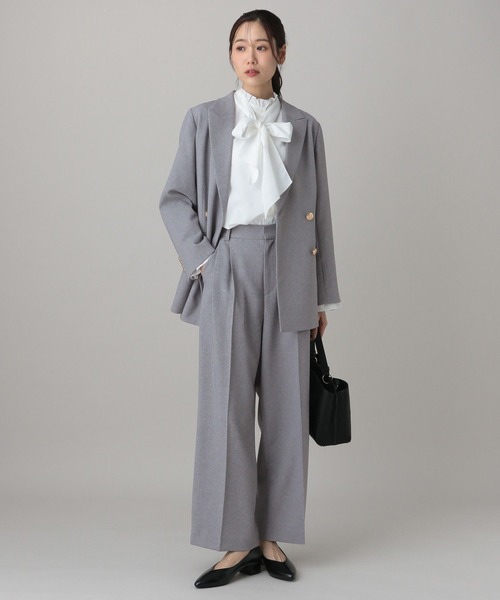 GLOBAL WORK(グローバルワーク)の「MATINEE LINE/ライトミックス/ワイドパンツ/625010(その他パンツ・レディース・モカ/ライトグレー/ダークブルー・MEDIUM/LARGE/SMALL)」の4枚目の写真