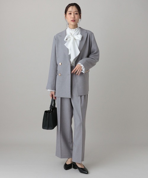 GLOBAL WORK(グローバルワーク)の「MATINEE LINE/ライトミックス/ワイドパンツ/625010(その他パンツ・レディース・モカ/ライトグレー/ダークブルー・MEDIUM/LARGE/SMALL)」の5枚目の写真