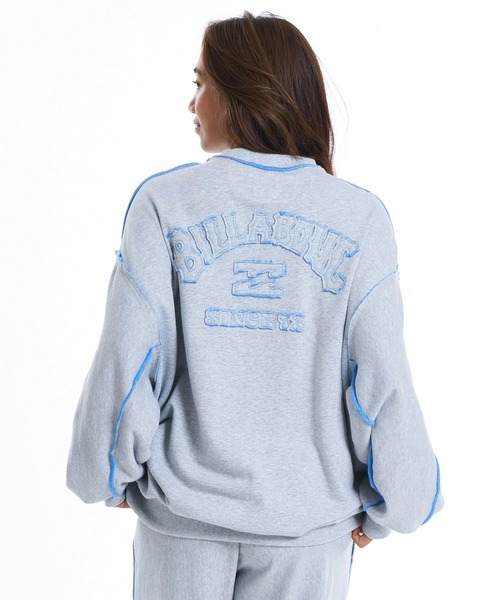 BILLABONG(ビラボン)の「BILLABONG ウィメンズ CONTRAST BIG LOOSE トレーナー 【2026年春夏モデル】/スウェットトレーナー(セットアップ対応可能)(スウェット・レディース・グレー/ブラック・MEDIUM)」の5枚目の写真